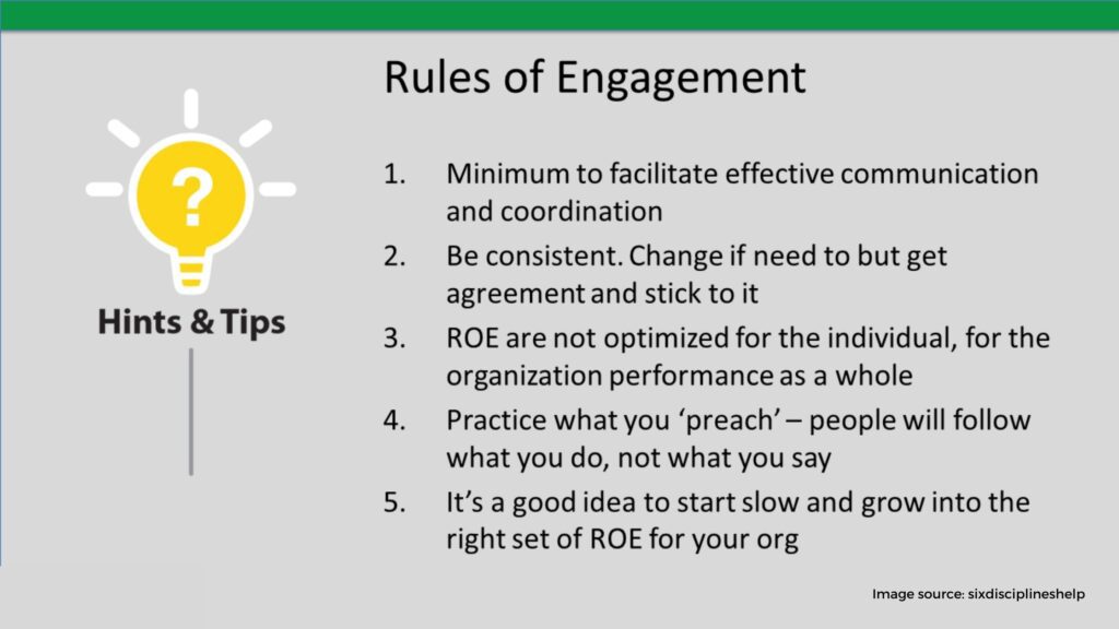 Define the rules of engagement