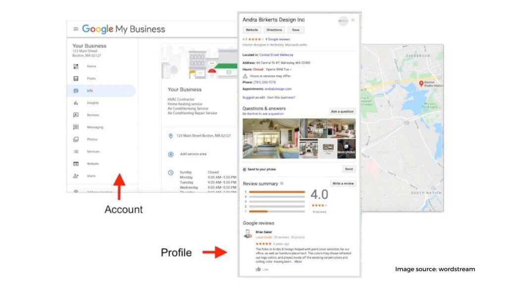 Use Google My Business to set up a business profile